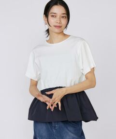 INED / イネド Tシャツ | ドッキングペプラムカットソー