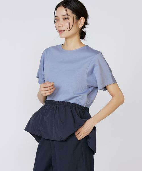INED / イネド Tシャツ | 《大きいサイズ》ドッキングペプラムカットソー | 詳細1