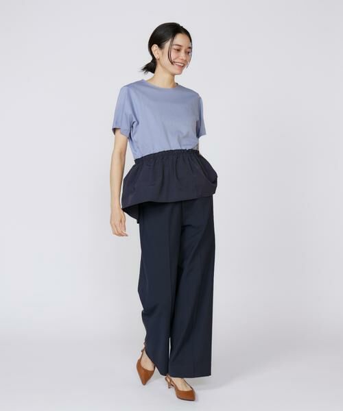 INED / イネド Tシャツ | 《大きいサイズ》ドッキングペプラムカットソー | 詳細4