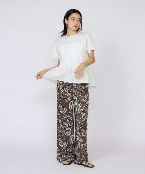 INED / イネド Tシャツ | 《大きいサイズ》ドッキングペプラムカットソー | 詳細5