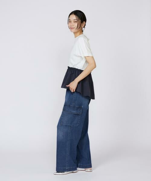 INED / イネド Tシャツ | 《大きいサイズ》ドッキングペプラムカットソー | 詳細27