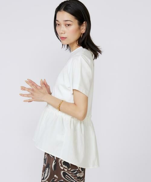 INED / イネド Tシャツ | 《大きいサイズ》ドッキングペプラムカットソー | 詳細28