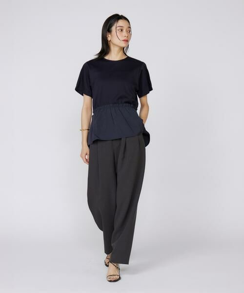 INED / イネド Tシャツ | 《大きいサイズ》ドッキングペプラムカットソー | 詳細23