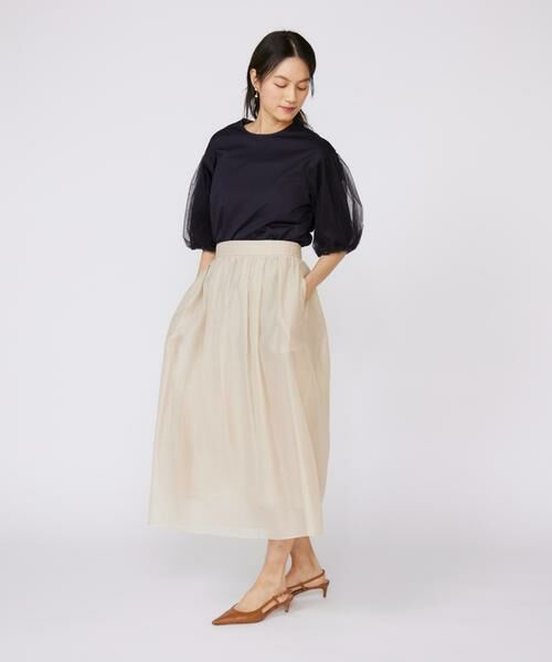 INED / イネド Tシャツ | 《大きいサイズ》袖チュールカットソー | 詳細5