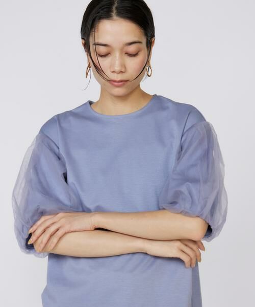 INED / イネド Tシャツ | 《大きいサイズ》袖チュールカットソー | 詳細25