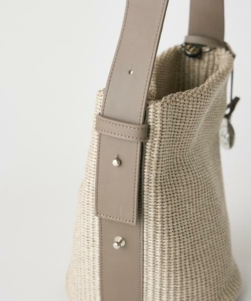 INED / イネド ショルダーバッグ | 《FAVORITE》ラフィア風ワンハンドルバケツバッグ《MARCO MASI》 | 詳細6