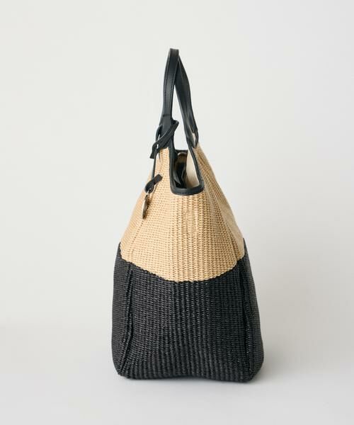 INED / イネド トートバッグ | 《FAVORITE》ラフィア風バイカラートートバッグ《MARCO MASI》 | 詳細2