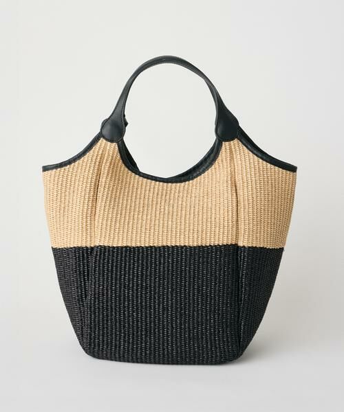 INED / イネド トートバッグ | 《FAVORITE》ラフィア風バイカラートートバッグ《MARCO MASI》 | 詳細3