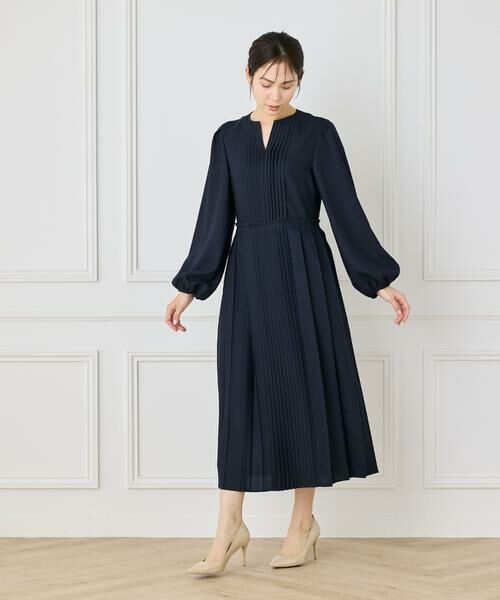 INED / イネド ミニ丈・ひざ丈ワンピース | 《大きいサイズ》クラシックプリーツワンピース《la veille by SUPERIOR CLOSET》 | 詳細8