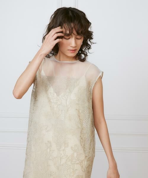 INED / イネド ミニ丈・ひざ丈ワンピース | オーガンジーワンピース《la veille by SUPERIOR CLOSET》 | 詳細11