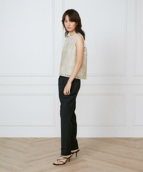 INED / イネド ショート・ハーフ・半端丈パンツ | 《大きいサイズ》フロントタックパンツ《la veille by SUPERIOR CLOSET》 | 詳細2