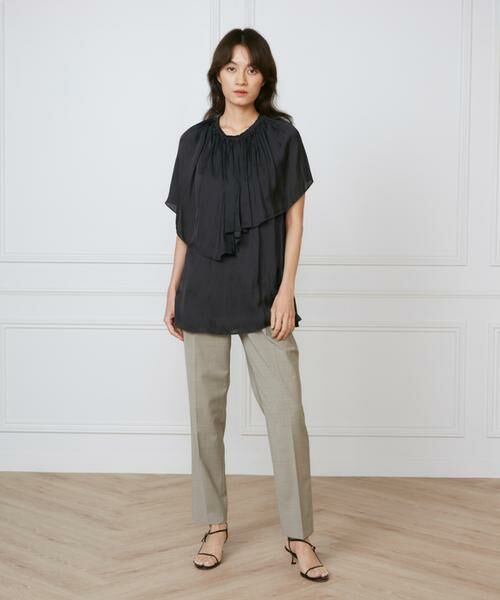 INED / イネド ショート・ハーフ・半端丈パンツ | 《大きいサイズ》フロントタックパンツ《la veille by SUPERIOR CLOSET》 | 詳細5