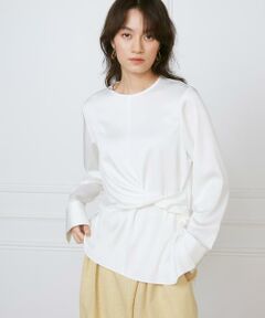 INED / イネド シャツ・ブラウス | 《大きいサイズ》ウエストひねりブラウス《la veille by SUPERIOR CLOSET》