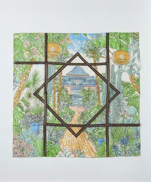 INED / イネド マフラー・ショール・スヌード・ストール | コットンシルクストール　サキュレントガーデン《manipuri》 | 詳細1