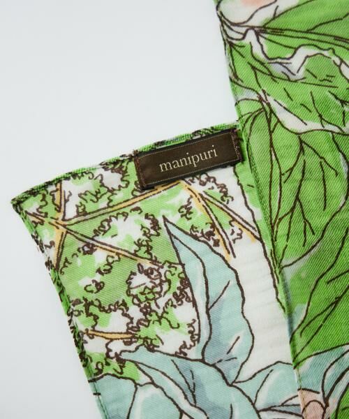 INED / イネド マフラー・ショール・スヌード・ストール | コットンシルクストール　サキュレントガーデン《manipuri》 | 詳細5