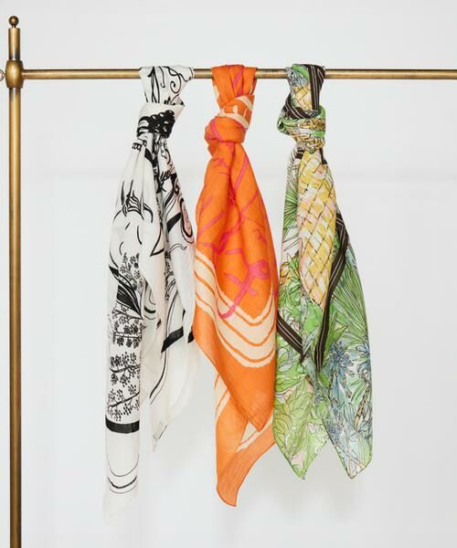 INED / イネド マフラー・ショール・スヌード・ストール | コットンシルクストール　バブル《manipuri》 | 詳細6