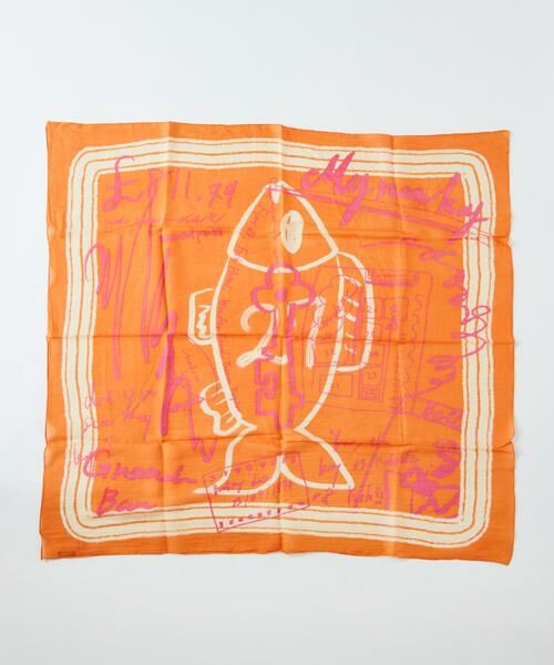 INED / イネド マフラー・ショール・スヌード・ストール | コットンシルクストール　インバージョンフィッシュ《manipuri》 | 詳細1