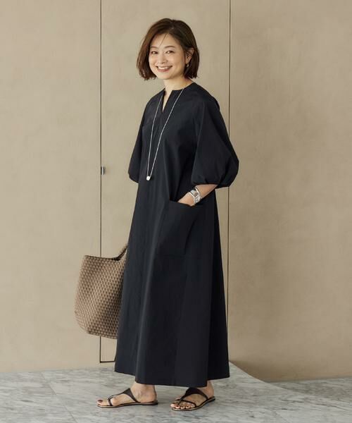 INED / イネド ミニ丈・ひざ丈ワンピース | 《三尋木奈保コラボ》ランタンスリーブワンピース | 詳細6