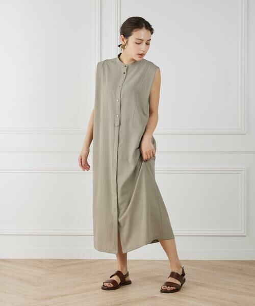 INED / イネド ミニ丈・ひざ丈ワンピース | 《WEB限定》ノースリーブシャツワンピース | 詳細3