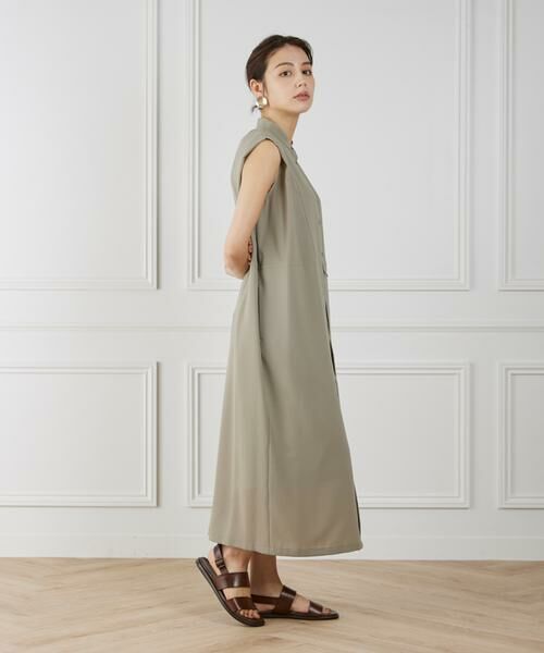 INED / イネド ミニ丈・ひざ丈ワンピース | 《WEB限定》ノースリーブシャツワンピース | 詳細4