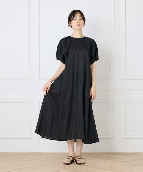 INED / イネド ミニ丈・ひざ丈ワンピース | 《WEB限定》ボリュームスリーブリネンワンピース | 詳細12