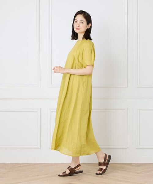 INED / イネド ミニ丈・ひざ丈ワンピース | 《WEB限定》ボリュームスリーブリネンワンピース | 詳細7
