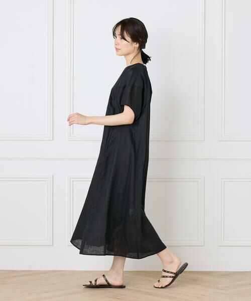 INED / イネド ミニ丈・ひざ丈ワンピース | 《WEB限定》ボリュームスリーブリネンワンピース | 詳細27