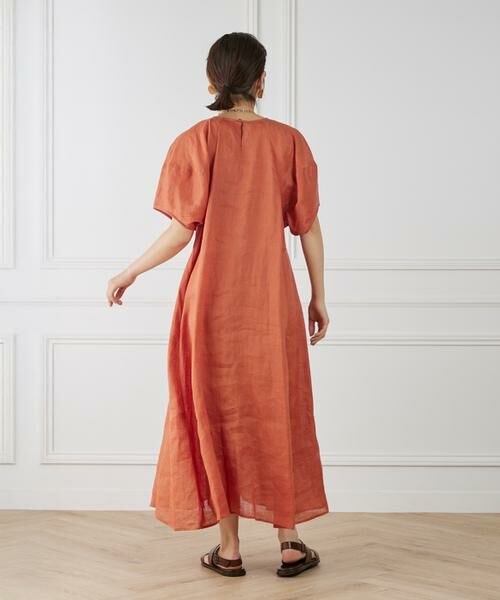 INED / イネド ミニ丈・ひざ丈ワンピース | 《WEB限定》ボリュームスリーブリネンワンピース | 詳細19