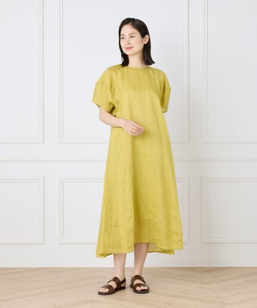 INED / イネド ミニ丈・ひざ丈ワンピース | 《WEB限定》ボリュームスリーブリネンワンピース | 詳細20