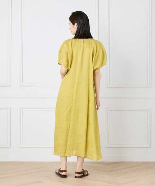 INED / イネド ミニ丈・ひざ丈ワンピース | 《WEB限定》ボリュームスリーブリネンワンピース | 詳細22