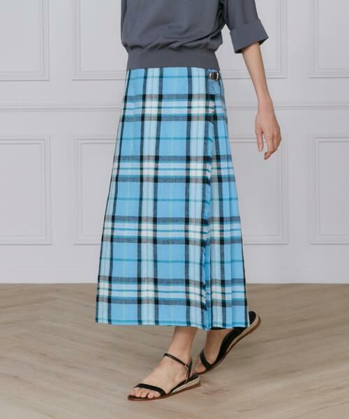 INED/イネド CLASSIC LONG KILTスカート《O'NEIL OF DUBLIN》 サックス3 09 INED/イネド CLASSIC LONG KILTスカート《O'NEIL OF DUBLIN》 サックス3 09