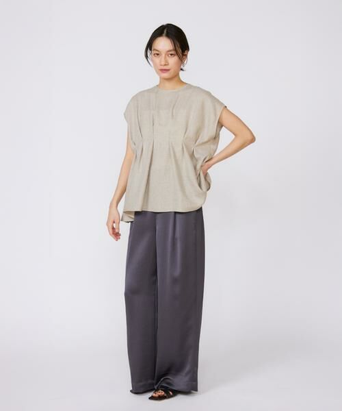 INED / イネド その他パンツ | イージーワイドサテンパンツ | 詳細13