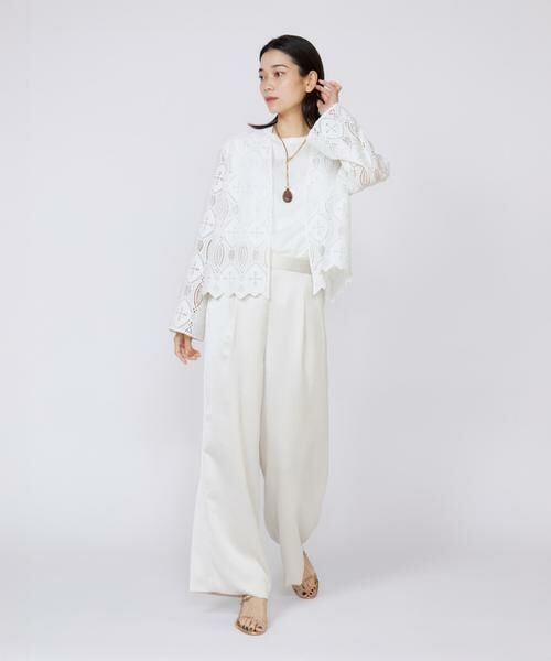 INED / イネド その他パンツ | イージーワイドサテンパンツ | 詳細6