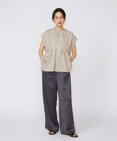 INED / イネド その他パンツ | 《大きいサイズ》イージーワイドサテンパンツ | 詳細12