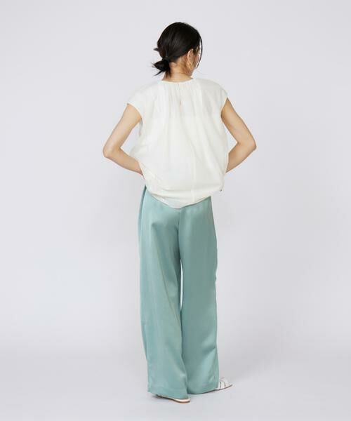 INED / イネド その他パンツ | 《大きいサイズ》イージーワイドサテンパンツ | 詳細4