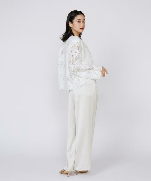 INED / イネド その他パンツ | 《大きいサイズ》イージーワイドサテンパンツ | 詳細8