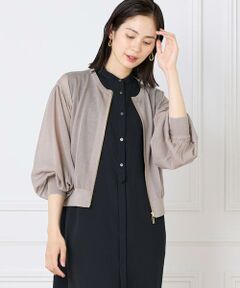 INED / イネド カーディガン・ボレロ | シアーニットジップアップカーディガン