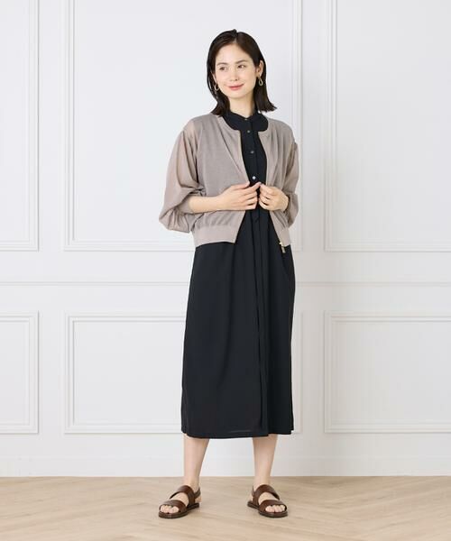 INED / イネド カーディガン・ボレロ | シアーニットジップアップカーディガン | 詳細10