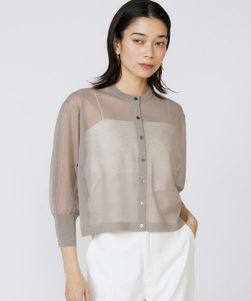 INED / イネド カーディガン・ボレロ | シアーニットカーディガン | 詳細16