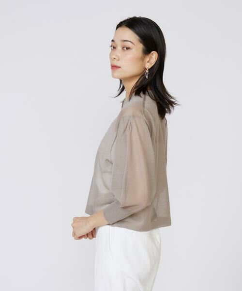 INED / イネド カーディガン・ボレロ | 《大きいサイズ》シアーニットカーディガン | 詳細14