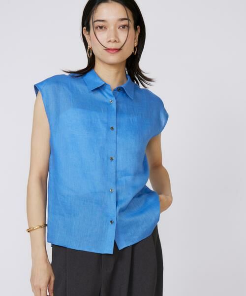 INED / イネド シャツ・ブラウス | リネンフレンチスリーブシャツブラウス | 詳細14