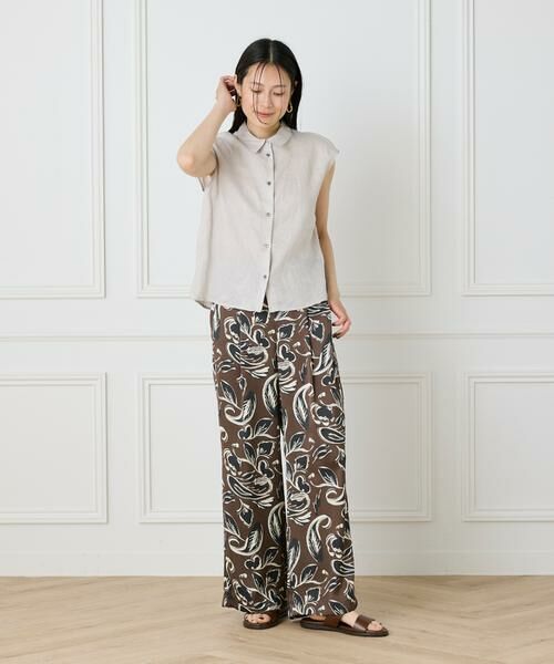 INED / イネド シャツ・ブラウス | リネンフレンチスリーブシャツブラウス | 詳細8