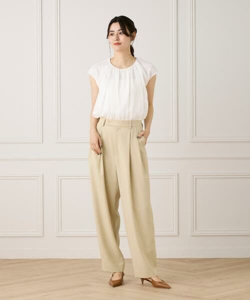 INED / イネド シャツ・ブラウス | 《大きいサイズ》シアーストライプブラウス | 詳細5