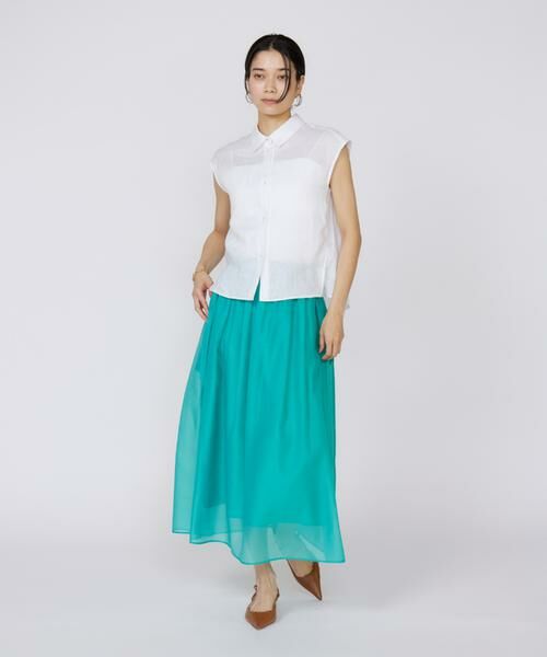 INED / イネド シャツ・ブラウス | 《大きいサイズ》リネンフレンチスリーブシャツブラウス | 詳細5