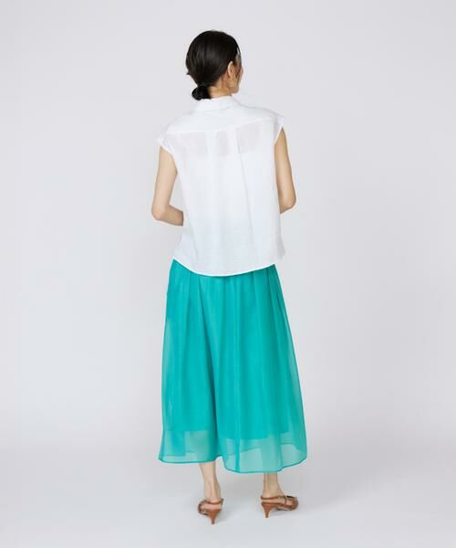 INED / イネド シャツ・ブラウス | 《大きいサイズ》リネンフレンチスリーブシャツブラウス | 詳細7