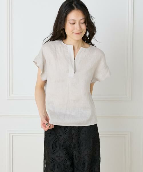 INED / イネド シャツ・ブラウス | 《大きいサイズ》リネンスキッパーブラウス | 詳細11