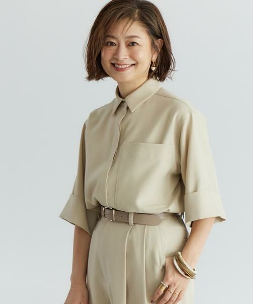 INED / イネド シャツ・ブラウス | 《大きいサイズ》辛口モードなワイドスリーブシャツ《三尋木奈保コラボ》 | 詳細1