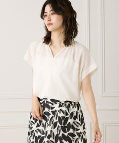 INED / イネド シャツ・ブラウス | 《大きいサイズ》キーネックブラウス