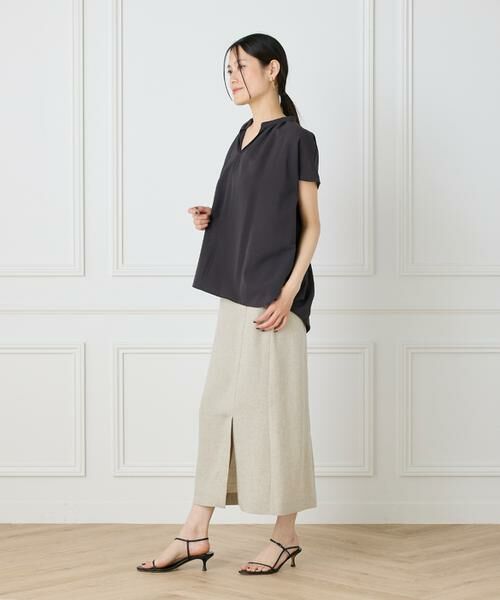 INED / イネド シャツ・ブラウス | 《大きいサイズ》キーネックブラウス | 詳細7