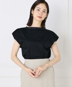 INED / イネド Tシャツ | 《大きいサイズ》タックフリルカットソー